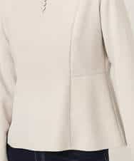 FIBFD03080 OFUON le MK(オフオン　ル　エムケー) ダブルクロス ペプラムブラウス/洗える/WEB限定サイズあり ベージュ