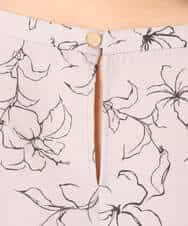 FIBFD06070 OFUON le MK(オフオン　ル　エムケー) ラインフラワーボウタイ風ブラウス/洗える ライトピンク