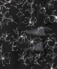 FIBFD06070 OFUON le MK(オフオン　ル　エムケー) ラインフラワーボウタイ風ブラウス/洗える ライトピンク