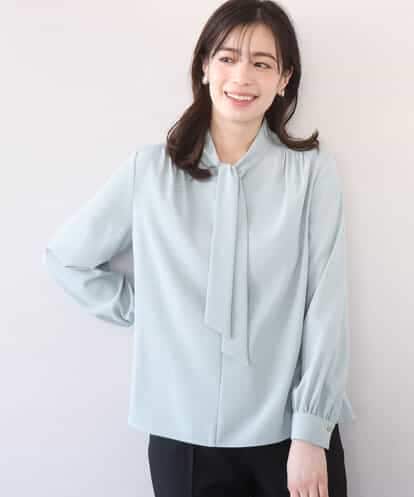 FIBFD07070 OFUON le MK スムースジョーゼットボウブラウス/洗える/WEB限定サイズあり