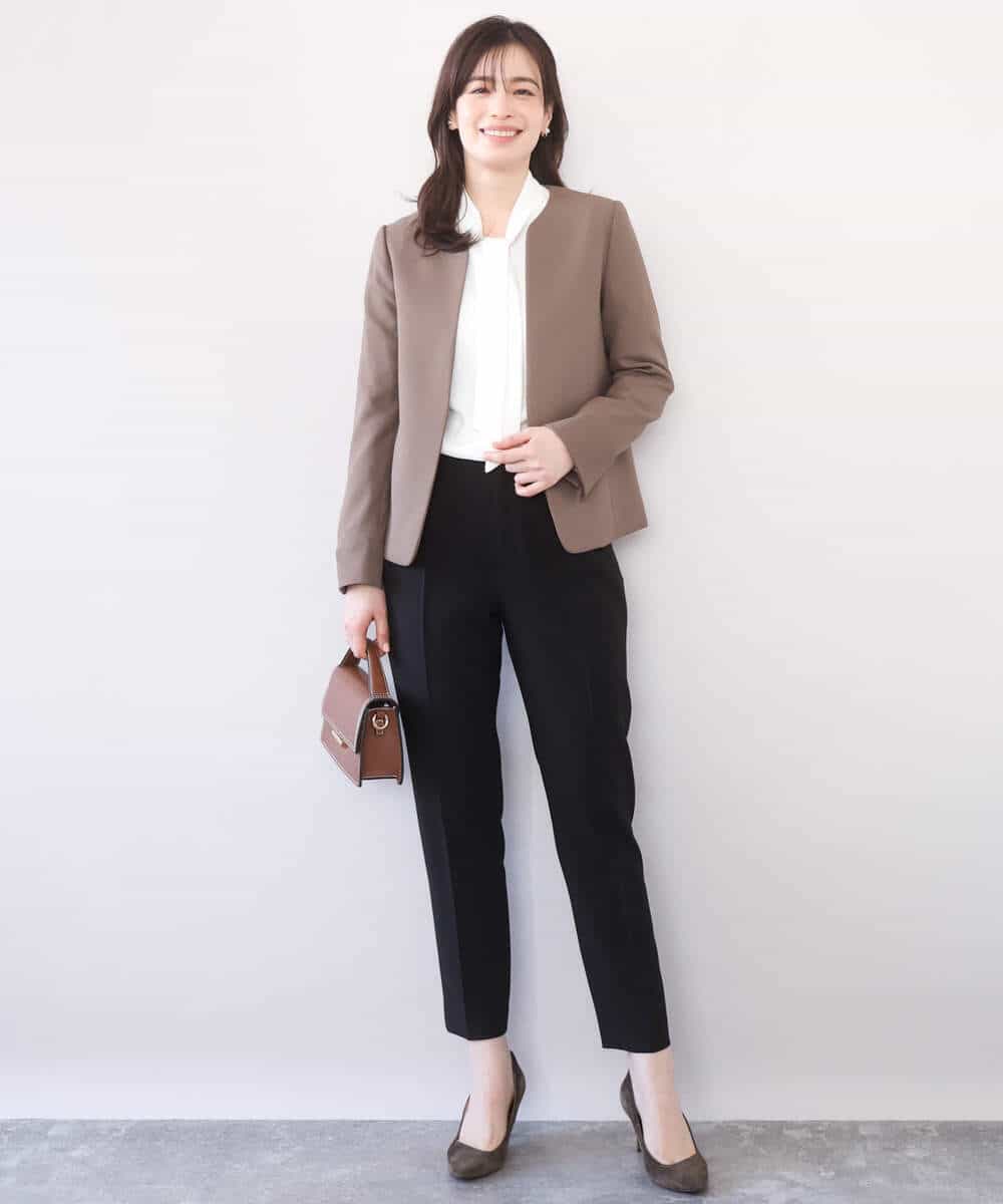 FIBFD07070 OFUON le MK(オフオン　ル　エムケー) スムースジョーゼットボウブラウス/洗える/WEB限定サイズあり ミント