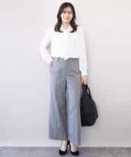 FIBFD07070 OFUON le MK(オフオン　ル　エムケー) スムースジョーゼットボウブラウス/洗える/WEB限定サイズあり ミント