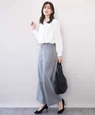 FIBFD07070 OFUON le MK(オフオン　ル　エムケー) スムースジョーゼットボウブラウス/洗える/WEB限定サイズあり ミント