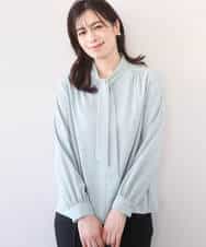 FIBFD07070 OFUON le MK(オフオン　ル　エムケー) スムースジョーゼットボウブラウス/洗える/WEB限定サイズあり ミント