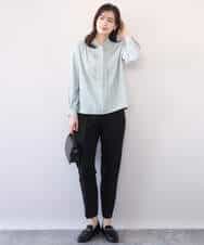 FIBFD07070 OFUON le MK(オフオン　ル　エムケー) スムースジョーゼットボウブラウス/洗える/WEB限定サイズあり ミント