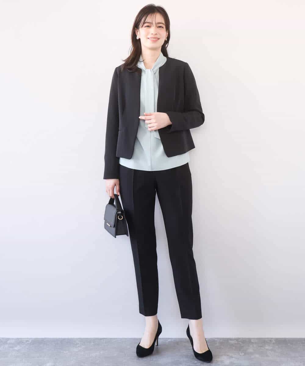 FIBFD07070 OFUON le MK(オフオン　ル　エムケー) スムースジョーゼットボウブラウス/洗える/WEB限定サイズあり ミント