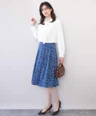 FIBFD07070 OFUON le MK(オフオン　ル　エムケー) スムースジョーゼットボウブラウス/洗える/WEB限定サイズあり ミント