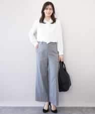 FIBFD07070 OFUON le MK(オフオン　ル　エムケー) スムースジョーゼットボウブラウス/洗える/WEB限定サイズあり ミント