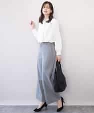 FIBFD07070 OFUON le MK(オフオン　ル　エムケー) スムースジョーゼットボウブラウス/洗える/WEB限定サイズあり ミント