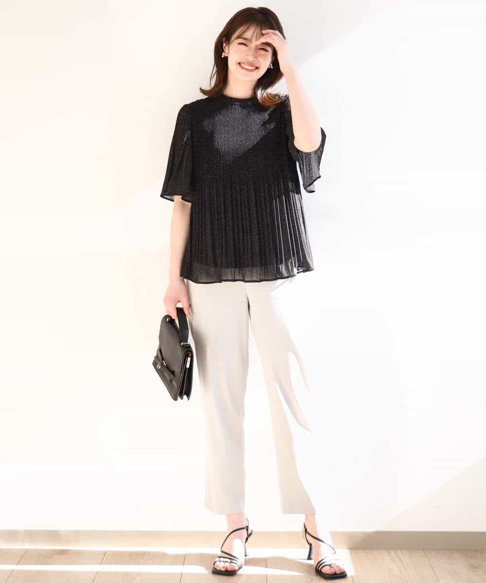 ドット柄シフォンプリーツブラウス/WEB限定サイズあり(ブラウス ドット柄シフォンプリーツブラウス/WEB限定サイズあり(ブラウス