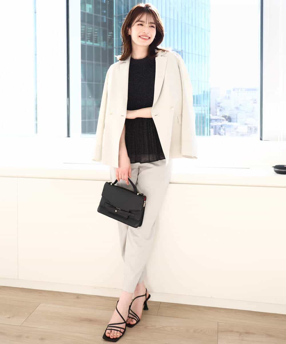 ドット柄シフォンプリーツブラウス/WEB限定サイズあり(ブラウス ドット柄シフォンプリーツブラウス/WEB限定サイズあり(ブラウス