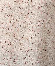 FIBGD13080 OFUON le MK(オフオン　ル　エムケー) レトロフラワープリント フリルネックブラウス/洗える/WEB限定サイズあり ベージュ