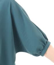 FIBGD17070 OFUON le MK(オフオン　ル　エムケー) ドルマンスリーブジョーゼットブラウス/UVカット/接触冷感/洗濯機で洗える/WEB限定サイズあり ブルーグリーン