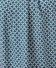 FIBGD19070 OFUON le MK(オフオン　ル　エムケー) 2WAYチャーム付き格子柄ブラウス/洗濯機で洗える/WEB限定サイズあり/セットアップ可 ブルーグリーン