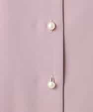 FIBGD21070 OFUON le MK(オフオン　ル　エムケー) サテンジョーゼットVネックブラウス/接触冷感/UVカット/洗える/WEB限定サイズあり ピンク