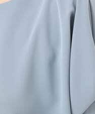 FIBGD22080 OFUON le MK(オフオン　ル　エムケー) ストレッチパール調タックブラウス/UVカット/接触冷感/洗濯機で洗える/WEB限定サイズあり ライトブルー