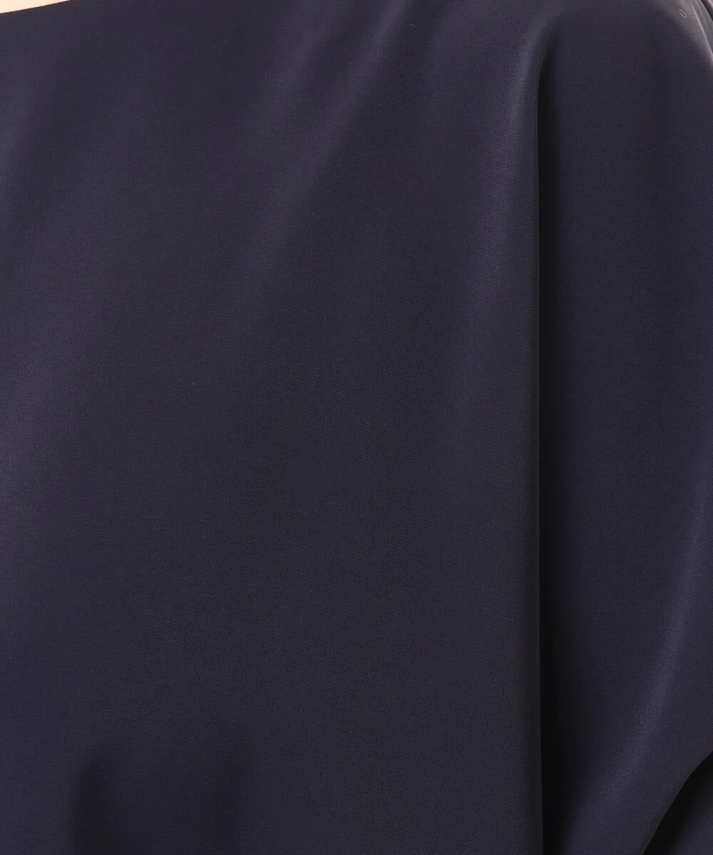 FIBGD22080 OFUON le MK(オフオン　ル　エムケー) ストレッチパール調タックブラウス/UVカット/接触冷感/洗濯機で洗える/WEB限定サイズあり ライトブルー