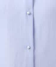 FIBGD23080 OFUON le MK(オフオン　ル　エムケー) メタル釦シアーフレンチスリーブブラウス/接触冷感/洗える/WEB限定サイズあり ライトブルー