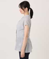 FIBGD24080 OFUON le MK(オフオン　ル　エムケー) ストライプローンブラウス/接触冷感/通気性/透湿性/WEB限定サイズあり ベージュ