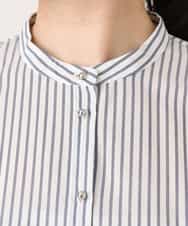 FIBGD24080 OFUON le MK(オフオン　ル　エムケー) ストライプローンブラウス/接触冷感/通気性/透湿性/WEB限定サイズあり ベージュ