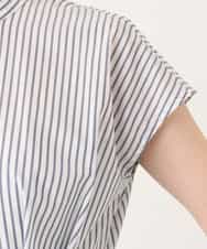 FIBGD24080 OFUON le MK(オフオン　ル　エムケー) ストライプローンブラウス/接触冷感/通気性/透湿性/WEB限定サイズあり ベージュ