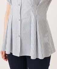 FIBGD24080 OFUON le MK(オフオン　ル　エムケー) ストライプローンブラウス/接触冷感/通気性/透湿性/WEB限定サイズあり ベージュ