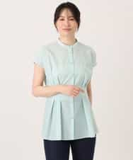 FIBGD24080 OFUON le MK(オフオン　ル　エムケー) ストライプローンブラウス/接触冷感/通気性/透湿性/WEB限定サイズあり ベージュ