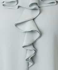 FIBGD25080 OFUON le MK(オフオン　ル　エムケー) フロントフリルVネックブラウス/UVカット/接触冷感/速乾性/洗濯機で洗える/WEB限定サイズあり ミント