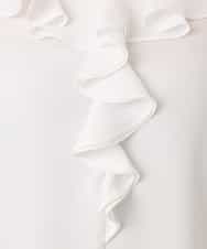 FIBGD25080 OFUON le MK(オフオン　ル　エムケー) フロントフリルVネックブラウス/UVカット/接触冷感/速乾性/洗濯機で洗える/WEB限定サイズあり ミント