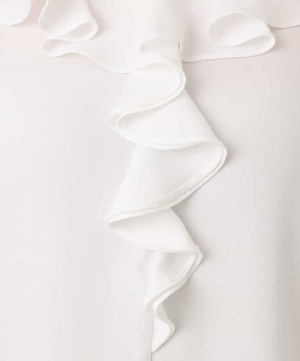 FIBGD25080 OFUON le MK(オフオン　ル　エムケー) フロントフリルVネックブラウス/UVカット/接触冷感/速乾性/洗濯機で洗える/WEB限定サイズあり ミント