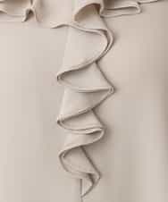 FIBGD25080 OFUON le MK(オフオン　ル　エムケー) フロントフリルVネックブラウス/UVカット/接触冷感/速乾性/洗濯機で洗える/WEB限定サイズあり ミント