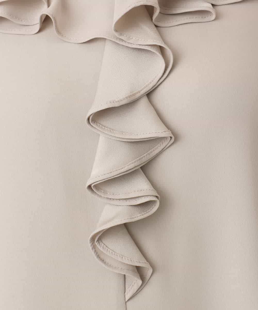 FIBGD25080 OFUON le MK(オフオン　ル　エムケー) フロントフリルVネックブラウス/UVカット/接触冷感/速乾性/洗濯機で洗える/WEB限定サイズあり ミント