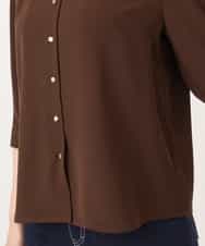 FIBGE21060 OFUON le MK(オフオン　ル　エムケー) サテンジョーゼットVネックブラウス/UVカット/接触冷感/洗濯機で洗える/WEB限定サイズあり ライトグリーン