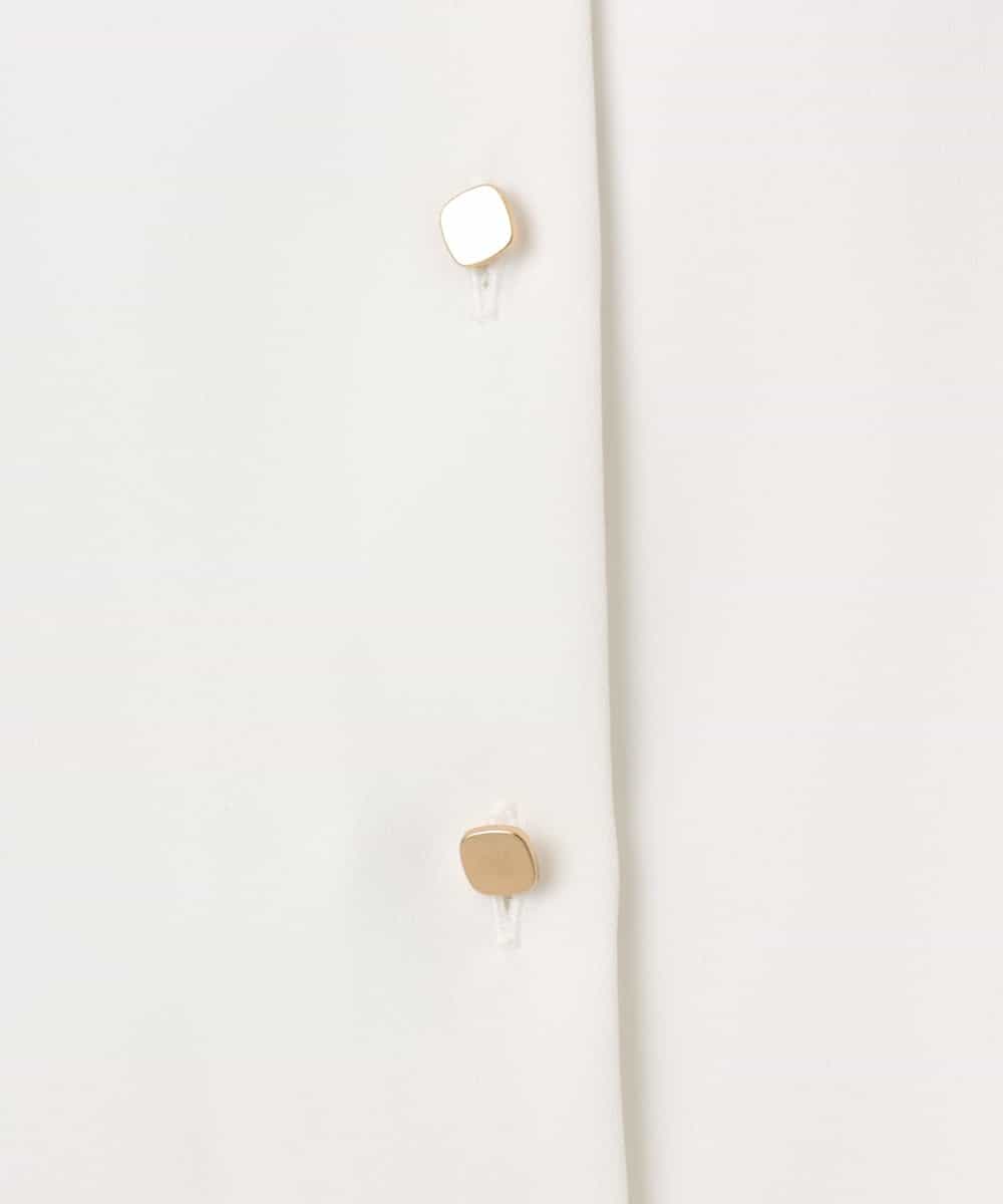 FIBGE21060 OFUON le MK(オフオン　ル　エムケー) サテンジョーゼットVネックブラウス/UVカット/接触冷感/洗濯機で洗える/WEB限定サイズあり ライトグリーン