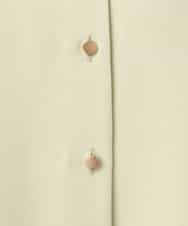 FIBGE21060 OFUON le MK(オフオン　ル　エムケー) サテンジョーゼットVネックブラウス/UVカット/接触冷感/洗濯機で洗える/WEB限定サイズあり ライトグリーン