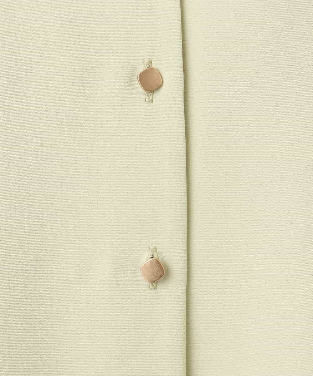 FIBGE21060 OFUON le MK(オフオン　ル　エムケー) サテンジョーゼットVネックブラウス/UVカット/接触冷感/洗濯機で洗える/WEB限定サイズあり ライトグリーン