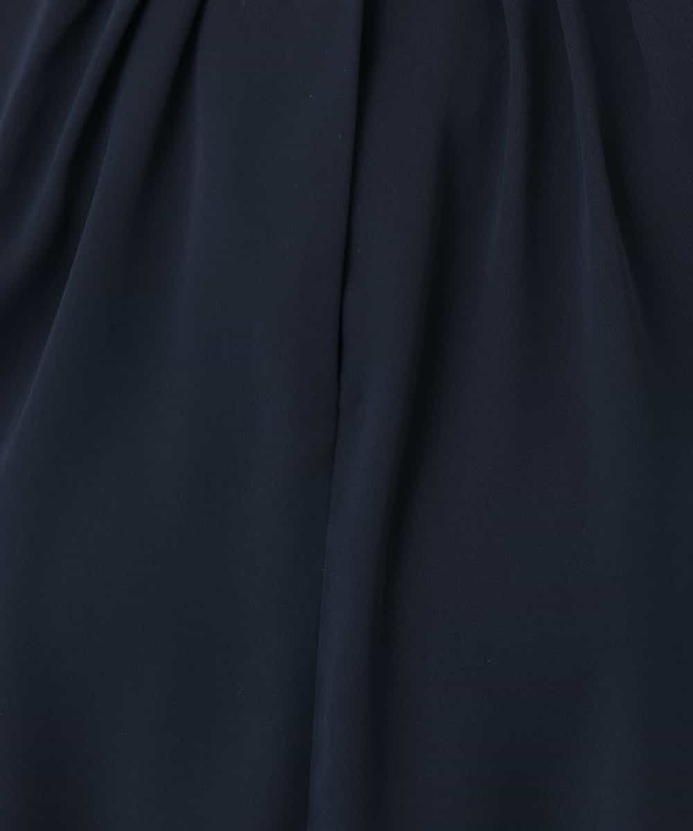 FIBHD18060 OFUON le MK(オフオン　ル　エムケー) フロントタックジョーゼットブラウス/接触冷感/UVカット/洗濯機で洗える/WEB限定サイズあり グレイッシュブルー