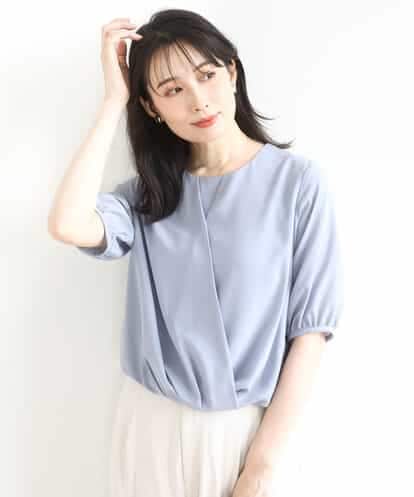 FIBJA08070  カシュクールデザインブラウス/接触冷感/速乾/洗える/WEB限定サイズあり