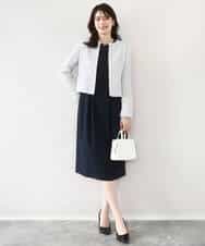 FIDFD04130 OFUON le MK(オフオン　ル　エムケー) [セットアップ対応]ツイードノーカラージャケット/WEB限定 ライトグレー