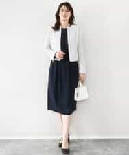 FIDFD04130 OFUON le MK(オフオン　ル　エムケー) [セットアップ対応]ツイードノーカラージャケット/WEB限定 ライトグレー