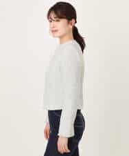 FIDFD04130 OFUON le MK(オフオン　ル　エムケー) [セットアップ対応]ツイードノーカラージャケット/WEB限定 ライトグレー