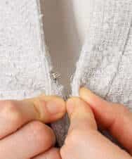 FIDFD04130 OFUON le MK(オフオン　ル　エムケー) [セットアップ対応]ツイードノーカラージャケット/WEB限定 ライトグレー