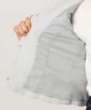 FIDFD04130 OFUON le MK(オフオン　ル　エムケー) [セットアップ対応]ツイードノーカラージャケット/WEB限定 ライトグレー