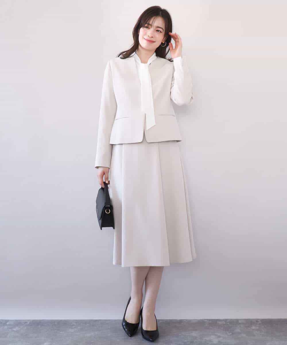 FIDFD10130 OFUON le MK(オフオン　ル　エムケー) [セットアップ対応]ライトラブルクロス カラーレスジャケット/洗える/WEB限定サイズあり ベージュ