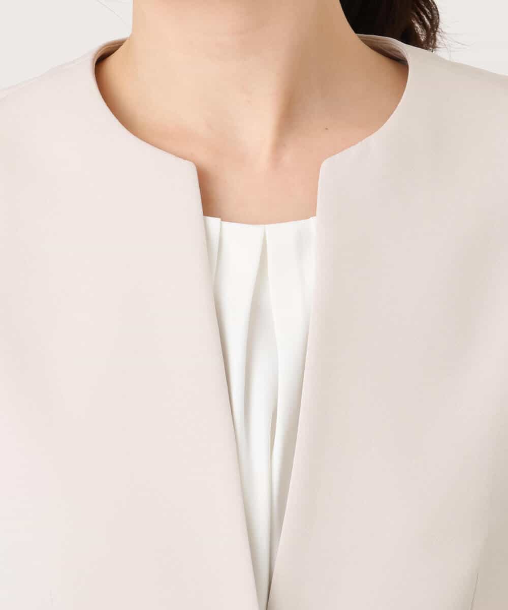 FIDFD10130 OFUON le MK(オフオン　ル　エムケー) [セットアップ対応]ライトラブルクロス カラーレスジャケット/洗える/WEB限定サイズあり ベージュ