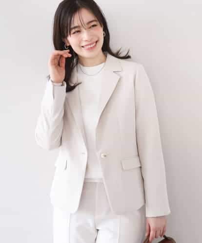 FIDFD11130 OFUON le MK [セットアップ対応]ライトラブルクロス テーラードジャケット/洗える/WEB限定サイズあり