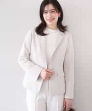 FIDFD11130 OFUON le MK(オフオン　ル　エムケー) [セットアップ対応]ライトラブルクロス テーラードジャケット/洗える/WEB限定サイズあり ベージュ