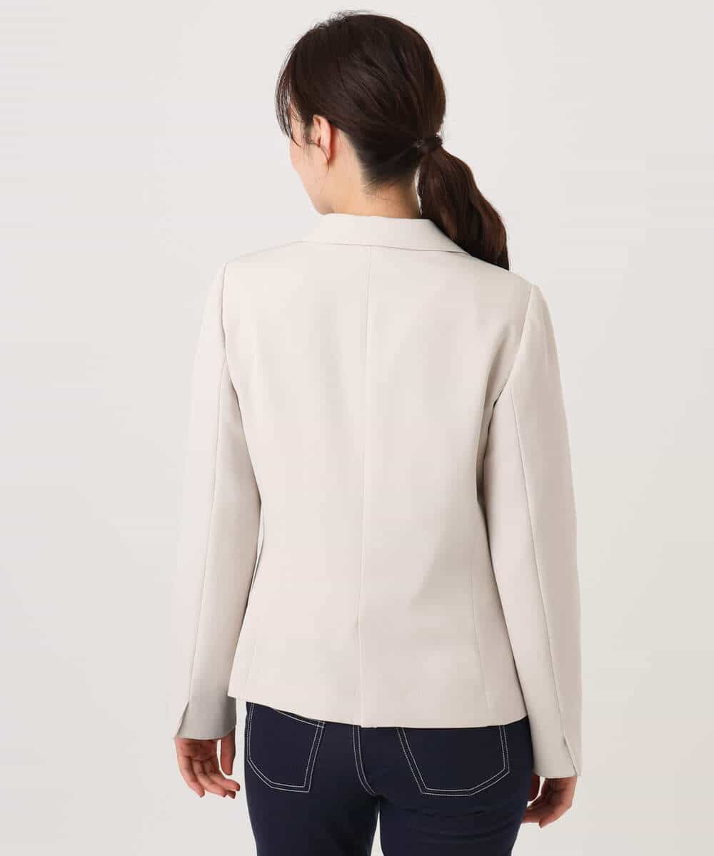 FIDFD11130 OFUON le MK(オフオン　ル　エムケー) [セットアップ対応]ライトラブルクロス テーラードジャケット/洗える/WEB限定サイズあり ベージュ