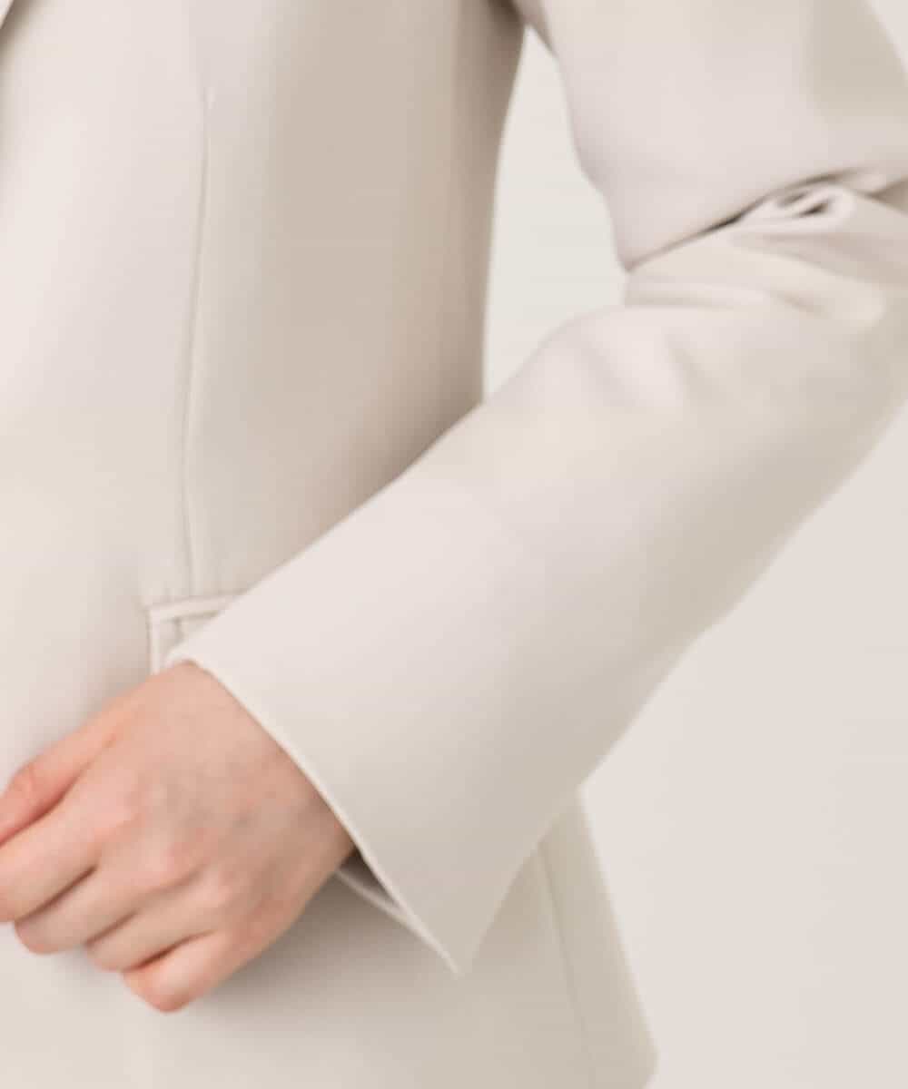 FIDFD11130 OFUON le MK(オフオン　ル　エムケー) [セットアップ対応]ライトラブルクロス テーラードジャケット/洗える/WEB限定サイズあり ベージュ