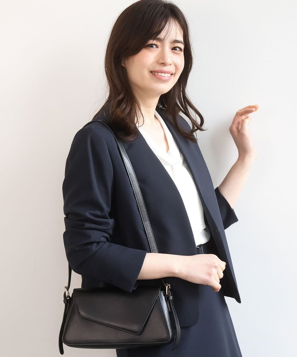 FIDGA30110 OFUON le MK(オフオン　ル　エムケー) [セットアップ対応]カラーレスジャケット/洗える ネイビー